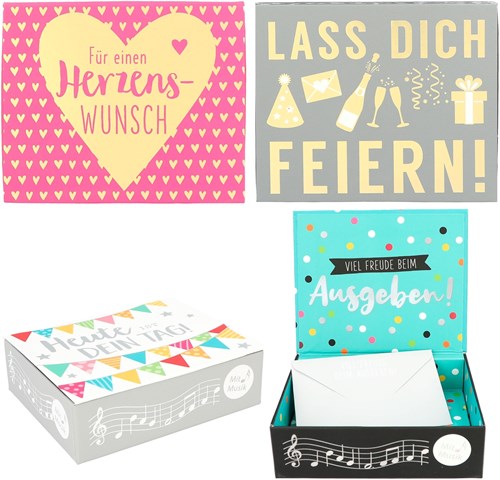 Depesche boîte cadeau Happy Birthday avec musique et enveloppe