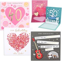 Depesche carte d'anniversaire pop-up musique lumière originale 15,5x15,5cm