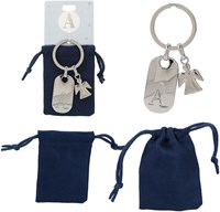 Depesche porte-clés ange gardien lettre E argent-crème cadeau-3