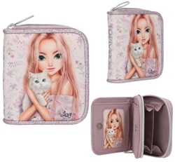 Depesche TOPModel portefeuille lilas BLOOMING KITTY paillettes fleurs