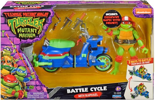TMNT Mutant Mayhem Ninja Battle moto jouet avec Raphael