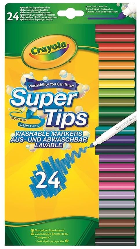 Crayola 24 Supertips Planet Happy CH