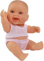 Paola Reina Puppe Puppegie weißer Junge (lachend/Unterwäsche/21cm)