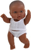 Paola Reina poupée bébé fille foncée sous-vêtements roses 21cm poupée
