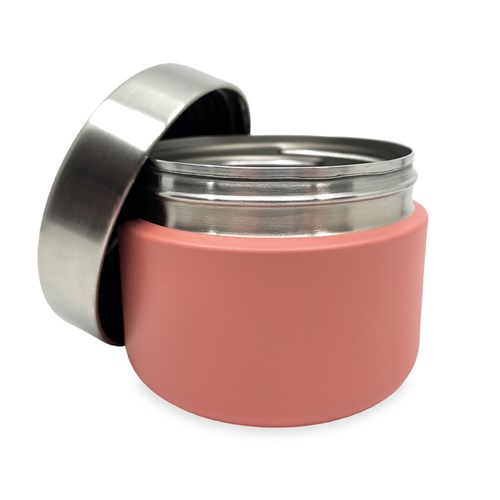 Smikkels - Stainless steel foodjar 420ml Pink-2
