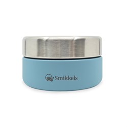 Smikkels boîte à fruits inox 280ml bleu - boîte à goûter enfant