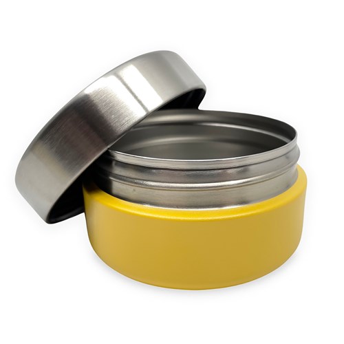 Smikkels boîte à fruits en acier inoxydable enfant 280ml jaune - boîte à goûter durable école-2