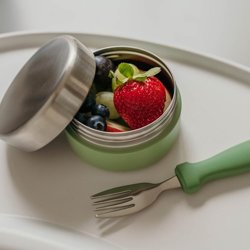 Smikkels - Stainless steel foodjar 280ml Green-3