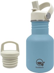 Smikkels - RVS Drinkfles 350ml - Blauw