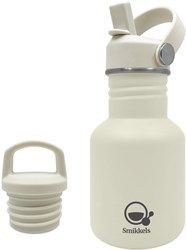 Smikkels - RVS Drinkfles 350ml - Zacht wit
