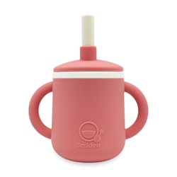 Smikkels - Siliconen cup with handle - Pink