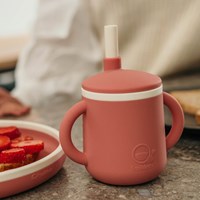 Smikkels - Kinderbecher aus Silikon mit Ohren - Pink-3