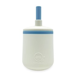 Smikkels - Gobelet enfant en silicone (blanc) - Bleu