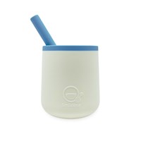 Smikkels - Kinderbecher aus Silikon (weiß) - Blau-2