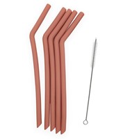 Smikkels - Silikonstrohhalme XL - Pink