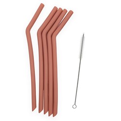 Smikkels - Siliconen drinking straws XL - Pink