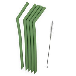 Smikkels - Siliconen drinking straws XL - Green
