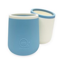Smikkels gobelets pour enfants en silicone set bleu - verres incassables