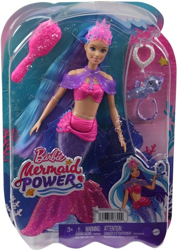 BEX Barbie Poupée Sirène Power Malibu avec accessoires - jouet fantastique