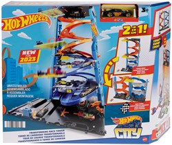 Hot Wheels Rennbahn City Transforming Race Tower Spielset