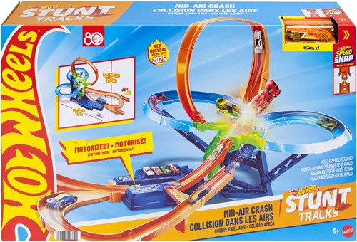 Hot Wheels Stuntbahn Crash in der Luft Spielset Rennbahn