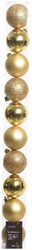 Kerstballen 6cm kunststof goud 10-dlg