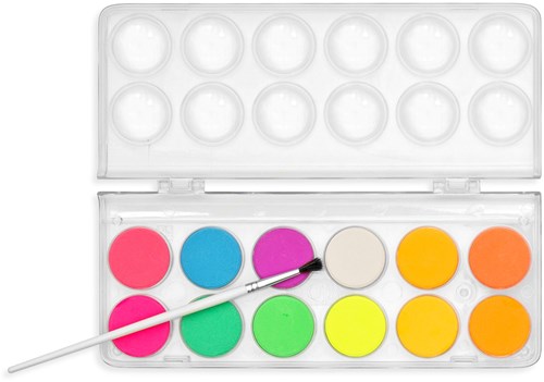 Ooly Aquarellfarben Set - Neon Wasserfarben für Kinder und kreatives Malen