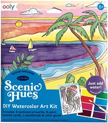Ooly – Scenic Hues D.I.Y. Aquarell-Kunstset – Ocean Paradise (17-teiliges Set)