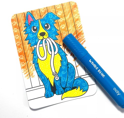 Ooly livre de coloriage motifs cachés Dog Days - activité créative-3