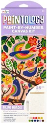 Ooly peinture kit toile peinture par numéros oiseaux bleus créatif
