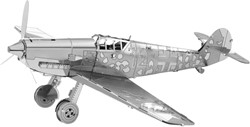 Fascinations MMS118 - Metal Earth 502491 - Messerschmitt BF-109, lasergeschnittener 3D-Konstruktionsbausatz, 1 Metallplatine, ab 14 Jahren