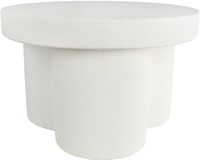 Bijzettafel "Rinske" creme metaal 54x54x34cm