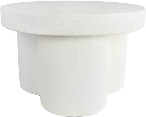 Bijzettafel "Rinske" creme metaal 54x54x34cm