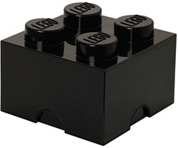 LEGO Aufbewahrungsbox Brick 4 schwarz - stapelbare Spielzeugbox 6 Liter