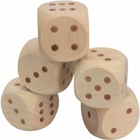 Outdoor Play Méga dés - Grands dés en bois pour jeux d'extérieur-2