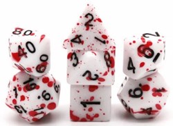 Foam Brain Games dés Blood Splatter RPG set multicolore