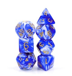Foam Brain Games set de dés bleu porcelaine jeu RPG