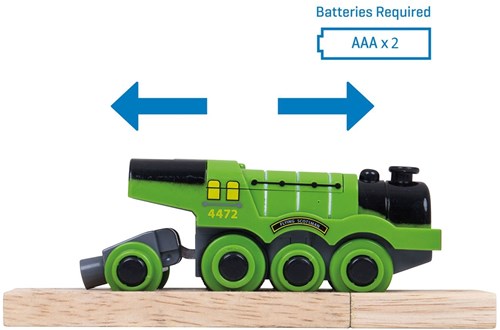 BigJigs Zug Flying Scotsman batteriebetrieben - Holzeisenbahn Spielzeug-3