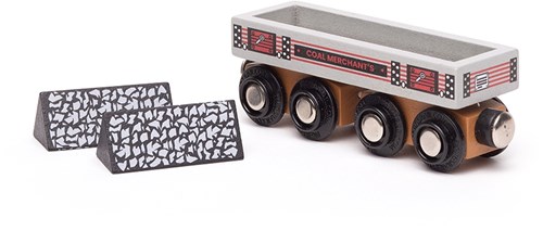 BigJigs Kohlewaggon Spielzeug Zug - mehrfarbig - Holzwaggon-3