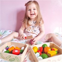 BigJigs jouet en bois caisse de légumes set à découper-3