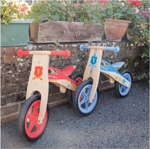 BigJigs draisienne en bois rouge - vélo d'équilibre pour enfants-3