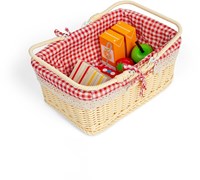BigJigs panier pique-nique jouet avec aliments en bois et accessoires-3