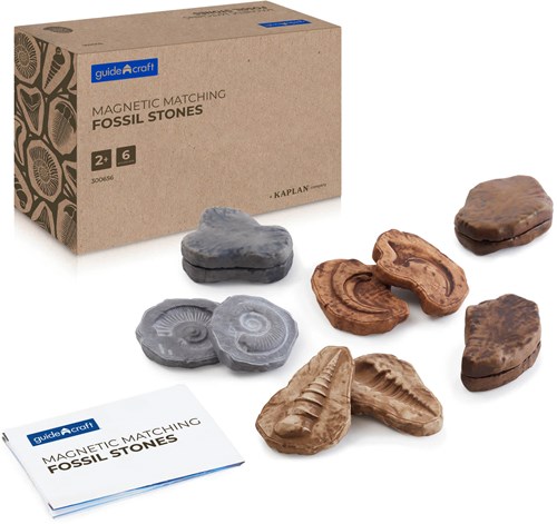Guidecraft Lernspielzeug Magnetic Matching Fossil Stones - Set aus 6 Steinen