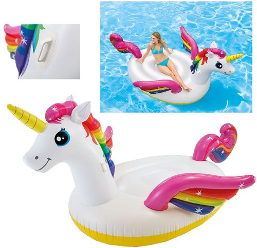 Intex 57281 Aufblasbares Spielzeug für Pool & Strand Mehrfarbig Aufsitz-Schwimmer