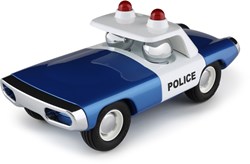 Playforever voiture Maverick Heat Police - voiture jouet vintage bleu blanc