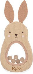 Kaloo Holz-Rassel Kaninchen - sensorisches Babyspielzeug FSC Holz