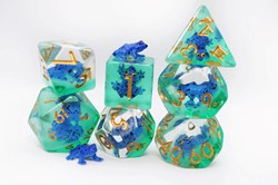 Foam Brain Games set de dés grenouille bleu foncé RPG - jeu de rôle