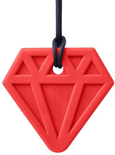 Ark Therapeutics Beißkette Diamant rot Kauschmuck für Kinder