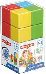 Geomag Magicube - 8 Würfel - Magnetisches Konstruktionsspielzeug für Kinder - Green Line - Lernspiel aus 100% Recyclingkunststoff