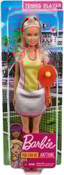 Barbie GTW38 - Pastaköchin-Puppe (ca. 30 cm) mit buntem Oberteil, Hose mit Nudel-Aufdruck, Kochmütze, Topf und Pasta-Schneider, Spielzeug Geschenk für Kinder ab 3 Jahren